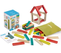 Jeu de poutres emboitables en bois écologique - construction