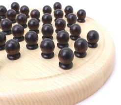 Jeu de solitaire en bois 23.5 cm - fabrication française