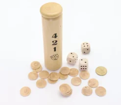 Jeu de Yam dans un étui en buis