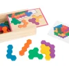 Jeu des Hexagones en bois casse-tête Puzzle