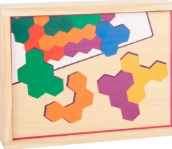 Jeu des Hexagones en bois casse-tête Puzzle