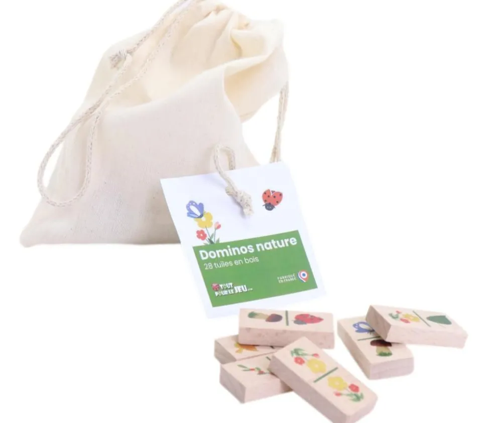 Jeu domino Nature tout en bois fabrication France
