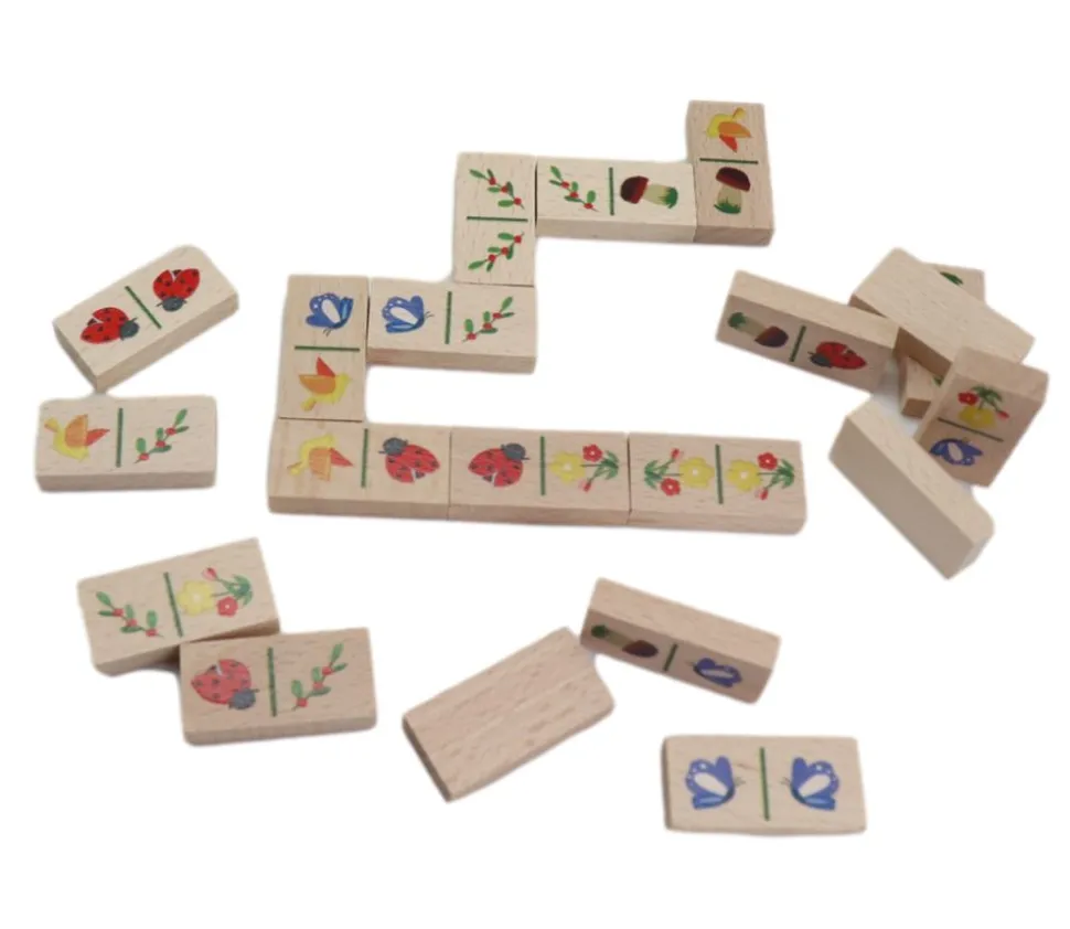 Jeu domino Nature tout en bois fabrication France