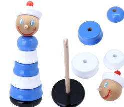 Jeu empilable bleu-blanc Marin 25 cm