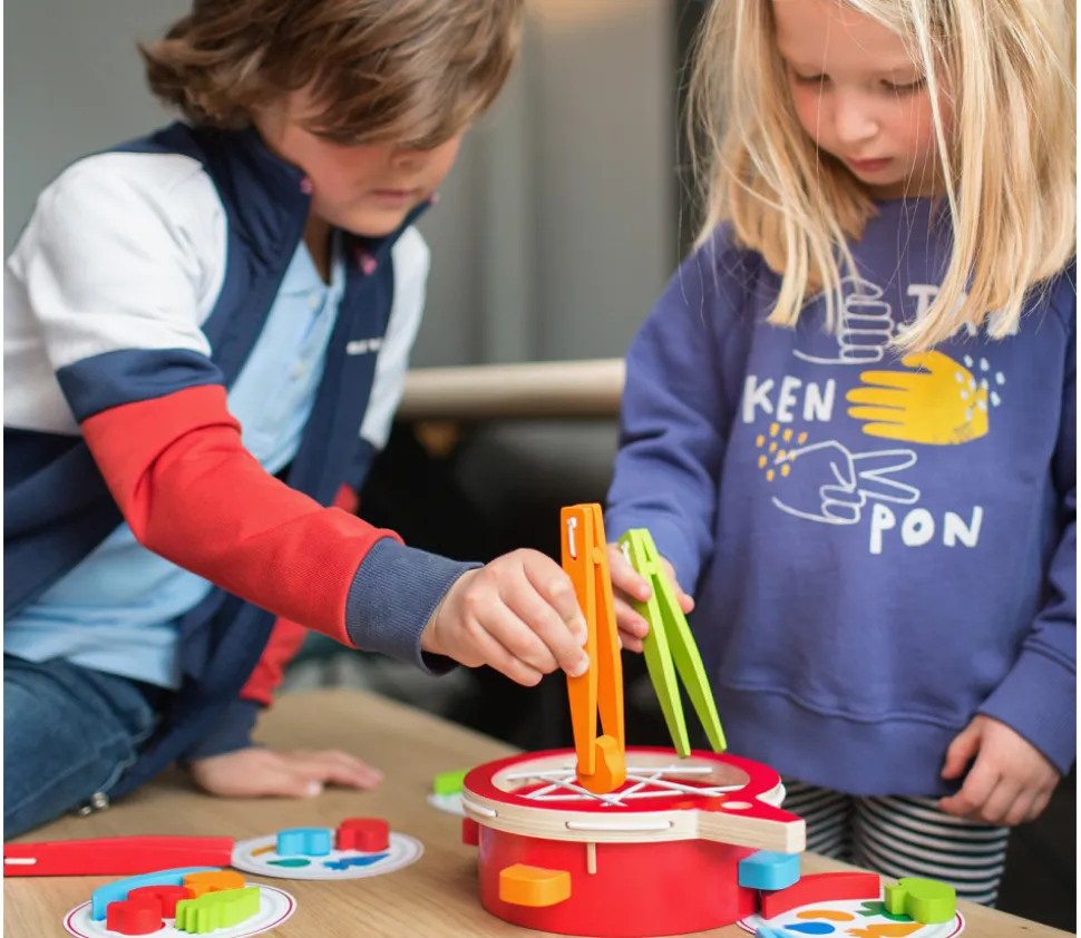 Jeu en bois Veggie - Wok motricité fine