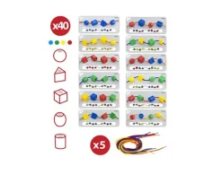 Jeu laçage Perles formes géométriques 25 mm