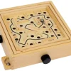 Jeu Labyrinthe en bois 19.6 x 19.7 cm à billes