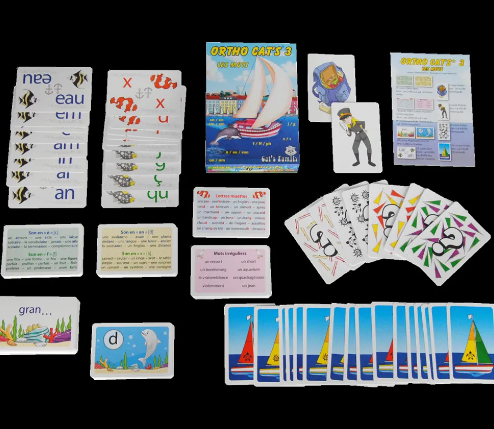 Jeu Ortho Cat's 3 Les mots - orthographe CE1 au collège.