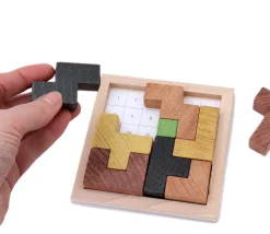 Jeu puzzle cube en bois - jeu casse tête évolutif
