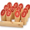 Jeu quilles finlandaises en bois numérotées 1 à 12 avec sac