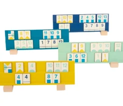 Jeu Rummy en bois. Version pastel