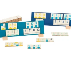 Jeu Rummy en bois. Version pastel