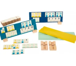Jeu Rummy en bois. Version pastel