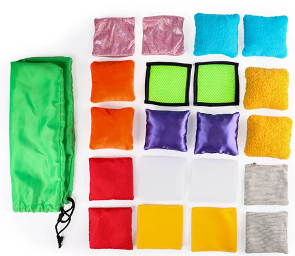 Jeu tactile 20 petits sacs sensoriels - Découverte des textures et matières