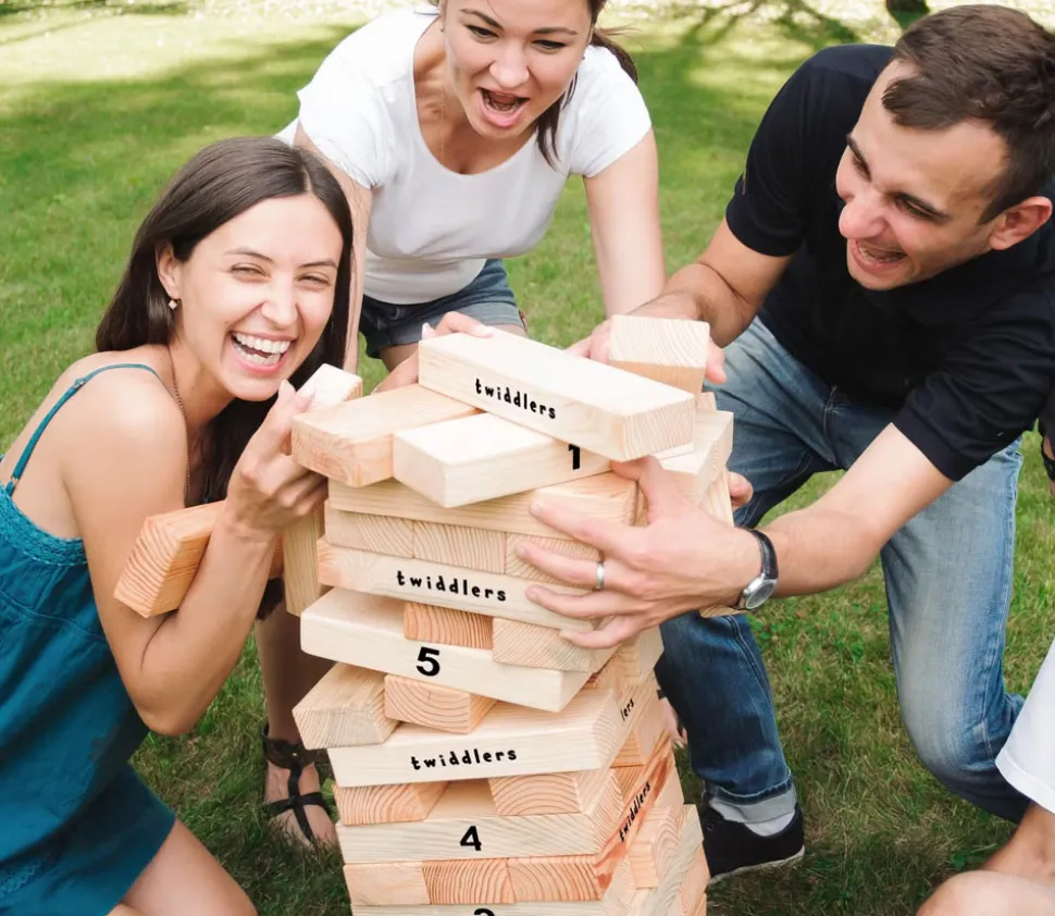 Jeu Tour géante équilibre en bois 64 blocs