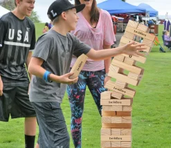 Jeu Tour géante équilibre en bois 64 blocs - 74 cm