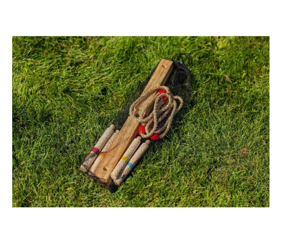 Jeux adresse Cible de lancer bois avec anneaux naturel