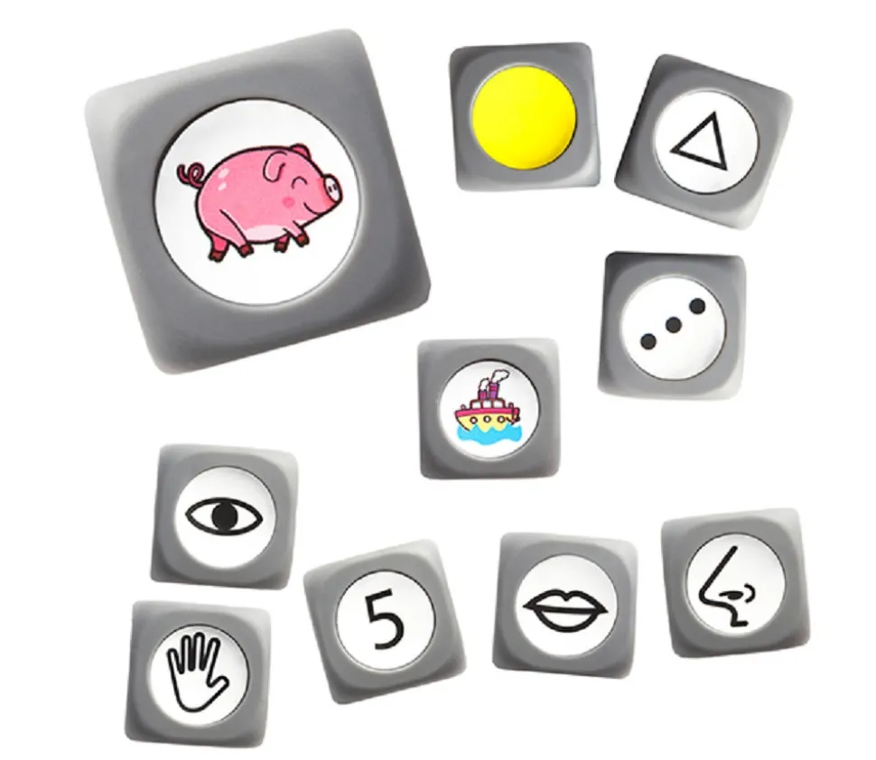 Kit 10 grands dés éducatifs 3.5 cm