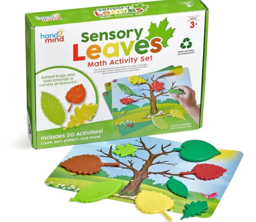 Kit activités math feuilles sensorielles (plastique 100% recyclé)
