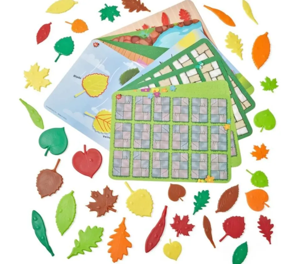 Kit activités math feuilles sensorielles (plastique 100% recyclé)