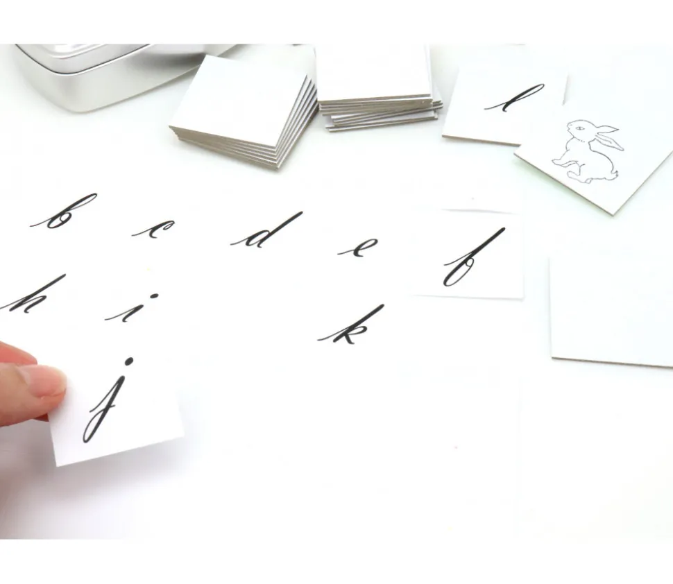 Kit Jeu mémo à personnaliser : Boite + 24 carrés 4 x 4 cm + 48 étiquettes