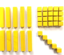 Kit Math 25 cubes bois 10x10x10 mm et 10 baguettes 10x10x50 mm