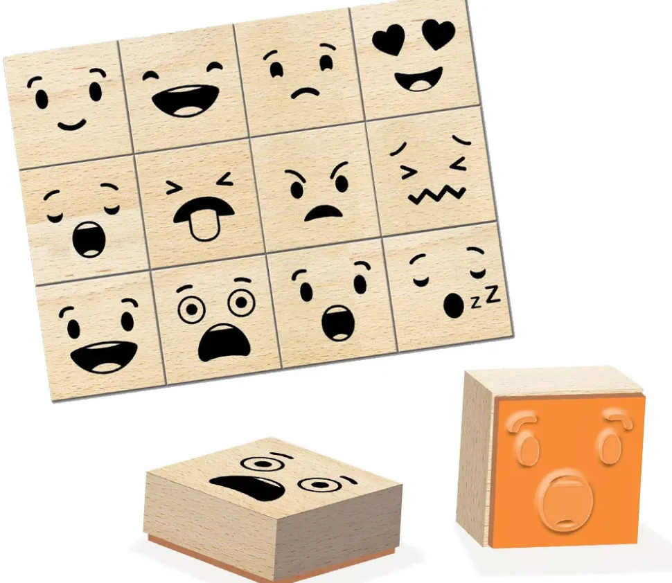 Kit tampons visages émotions