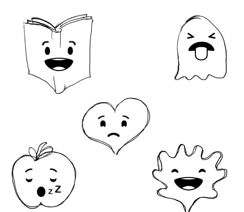 Kit tampons visages émotions