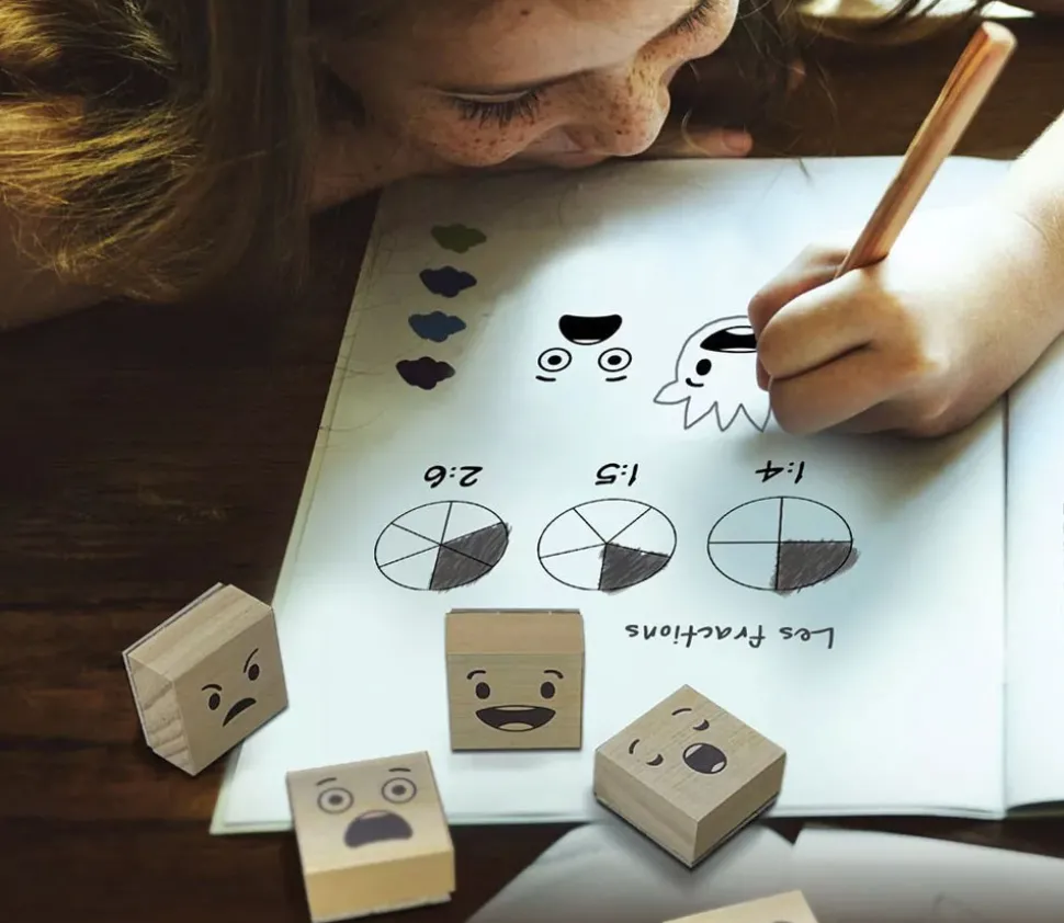 Kit tampons visages émotions