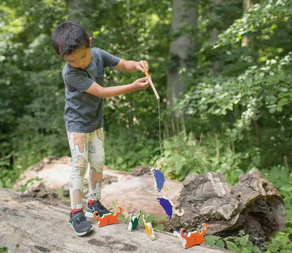 La pêche aux crabes en bois - Jeu de pêche à la ligne