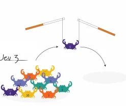 La pêche aux crabes en bois - Jeu de pêche à la ligne