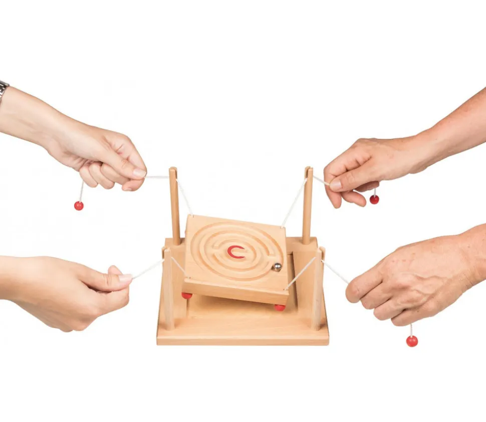 Labyrinthe coopératif en bois 2 à 4 joueurs