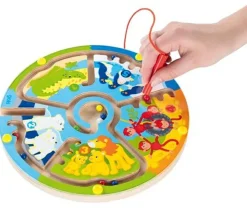 Labyrinthe magnétique apprendre à compter avec crayon aimant