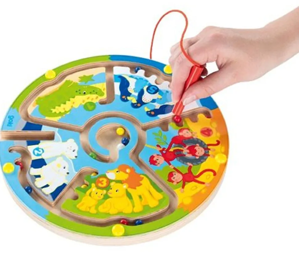 Labyrinthe magnétique apprendre à compter avec crayon aimant