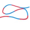Lacet de comptage 100 boules rouges et bleues - 150 cm