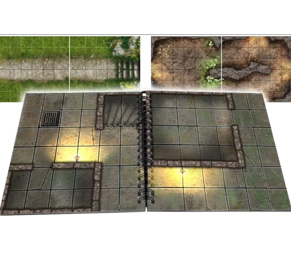 Livre plateau de jeux Little Dungeon 15 x 15 cm - book of Battle mats