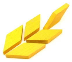 Losange en bois 60 x 25 x 8 mm JAUNE pour jeu achat en ligne