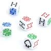 Lot 5 dés poker 16 mm pour poker d'as