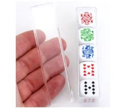 Lot 5 dés poker 16 mm pour poker d'as