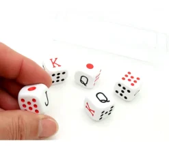 Lot 5 dés poker américain 16 mm