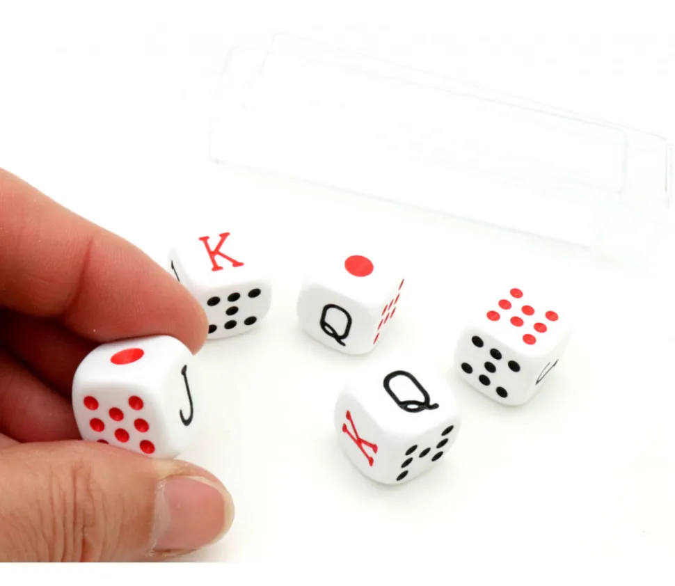 Lot 5 dés poker américain 16 mm