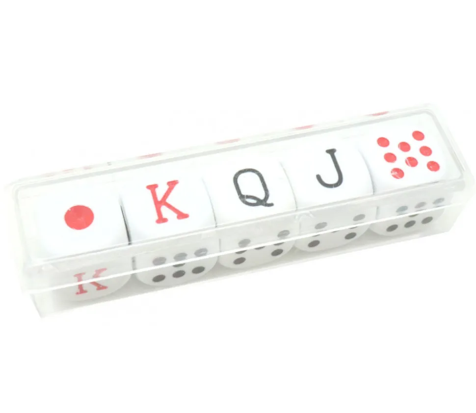 Lot 5 dés poker américain 16 mm