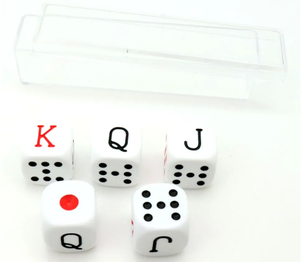 Lot 5 dés poker américain 16 mm