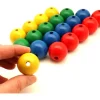 Lot 20 Grosses perles boules colorées en bois diamètre 30 mm trou 6 mm