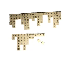 Lot 100 lettres 19X19 mm sans les points pour former des mots