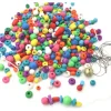 Lot 350 petites perles en bois multicolores