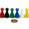 Lot 6 Pions en bois Small 24 x 12 mm pour jeu multicolores