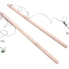 Lot de 2 Cannes à pêche en BOIS avec crochet