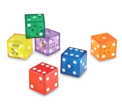 Lot de 12 Dés double JUMBO 3.2 cm avec 1 dé à l'intérieur