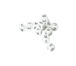 Lot de 13 dés lettres alphabet